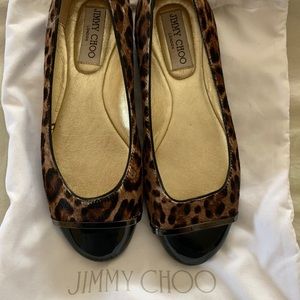Jimmy Choo leopard ballerina flats